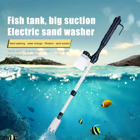 Elektrischer Kiesreiniger Aquarium Staubsauger Multifunktions-Aquarium Staubsauger Reinigungsgerät für Wasserwechsel Sandwäsche Wasserzirkulation