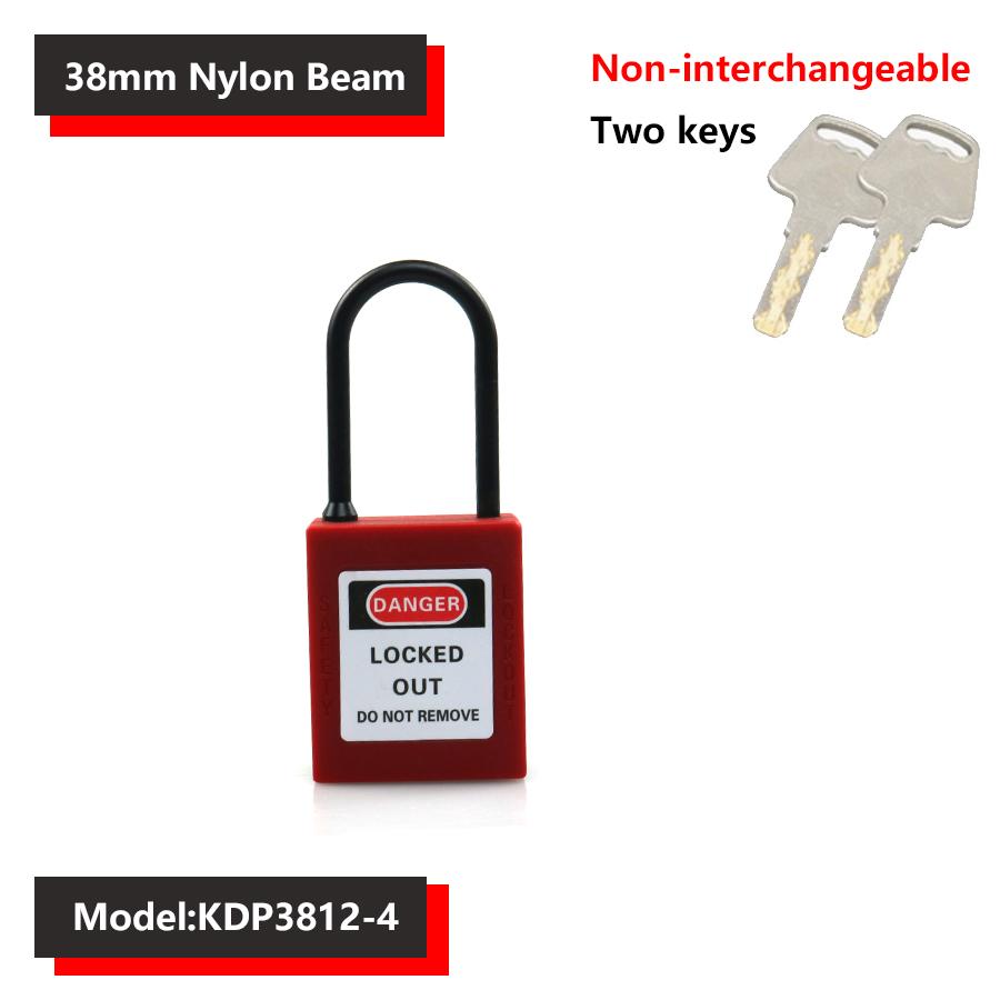 38mm Industrial Safety Padlock LOTO Lockout Nylon Engineering Shackle Personal Energy Lockout Direct Multiple Specifications 6
