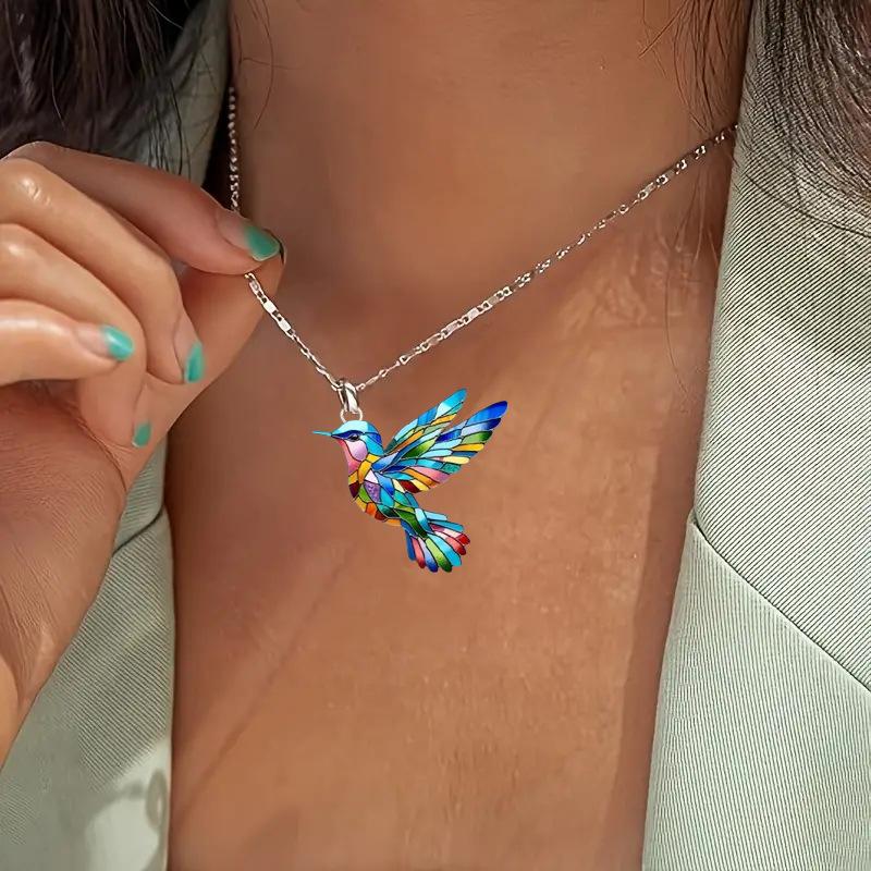 3pcs/set Hummingbird Earrings Necklace Set Suitable for Mother's Day Valentine's Day Gift Set