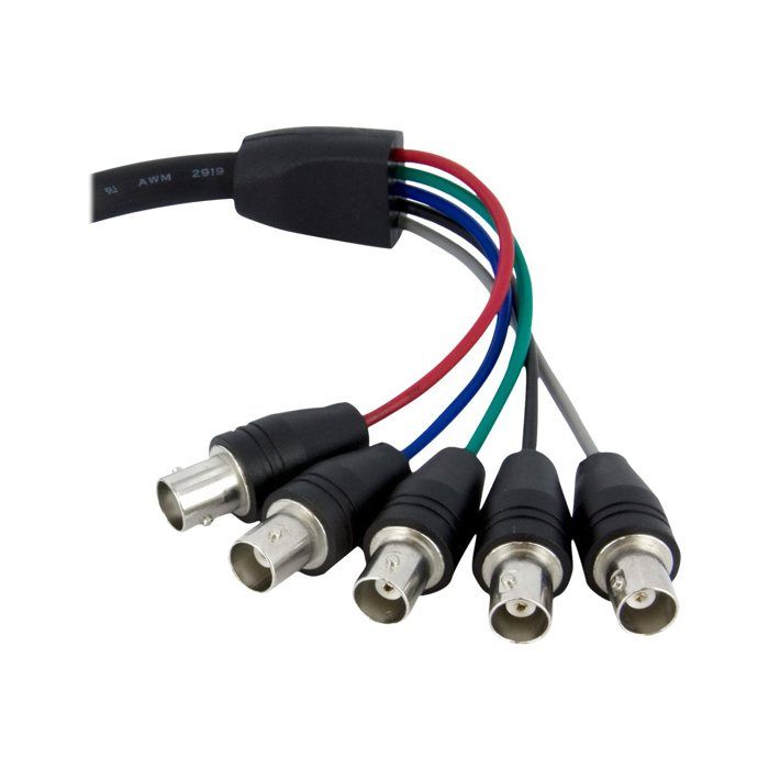 Câble D'écran - STARTECH - VGA Vers 5 X BNC RGBHV - 30 Cm - Coaxial - Noir