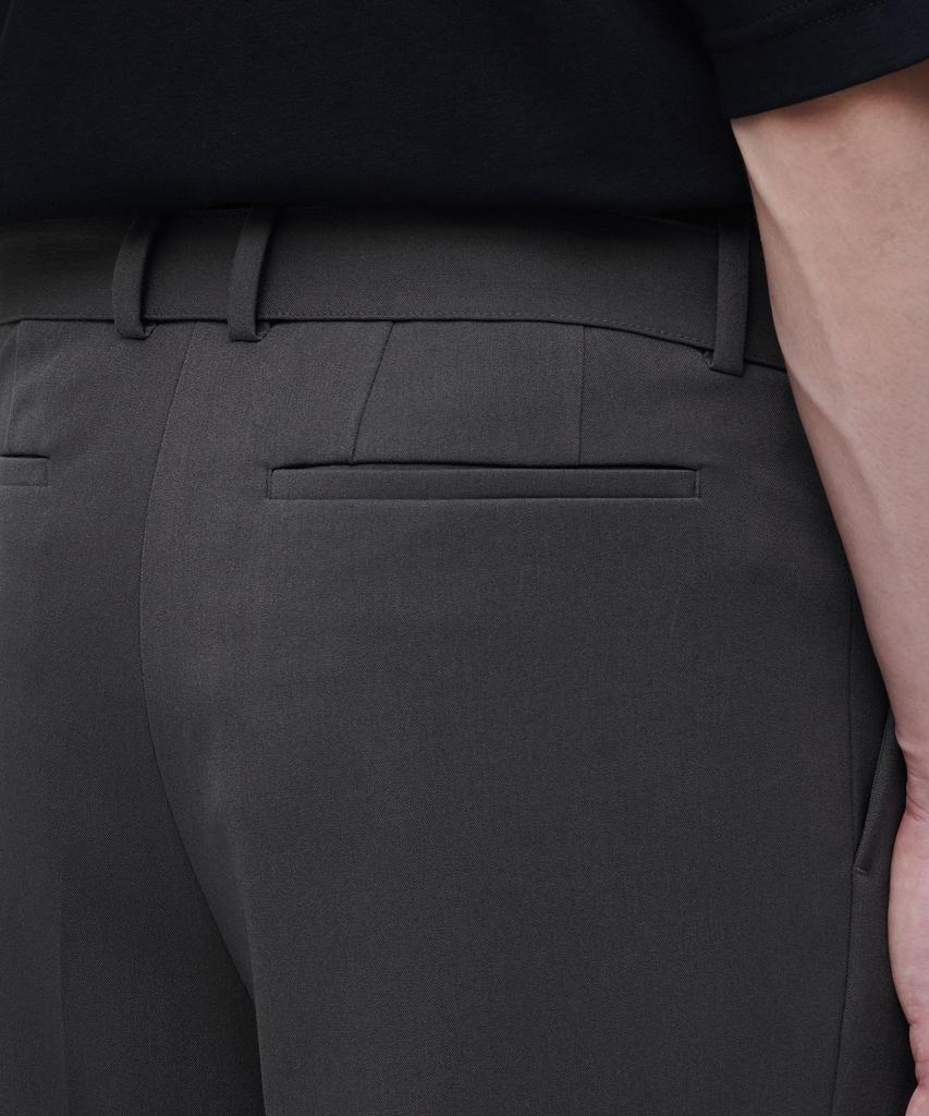 MUSINSA STANDARD Real Wide Belted Slacks [Gunmetal]