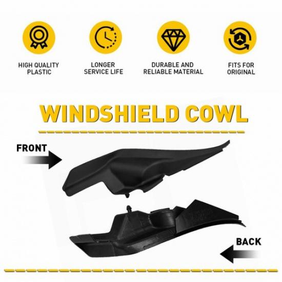 2x Windshield Wiper Cowl Plate Cover Trim Fit For Panel Toyota Tundra 2014-