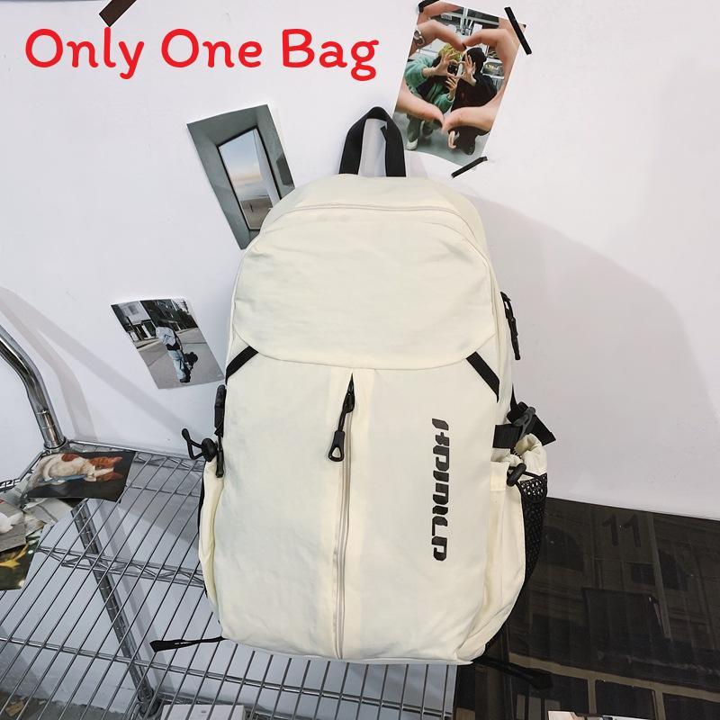 Minimalist Nylon Casual Backpack With Design For Students And Teens