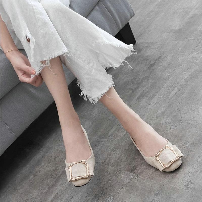 Fashion Flat Shoes for Women 2025 New Spring and Autumn Black Flat Bottom Work Large Women's Shoes Loafers Women Zapatillas Mujer