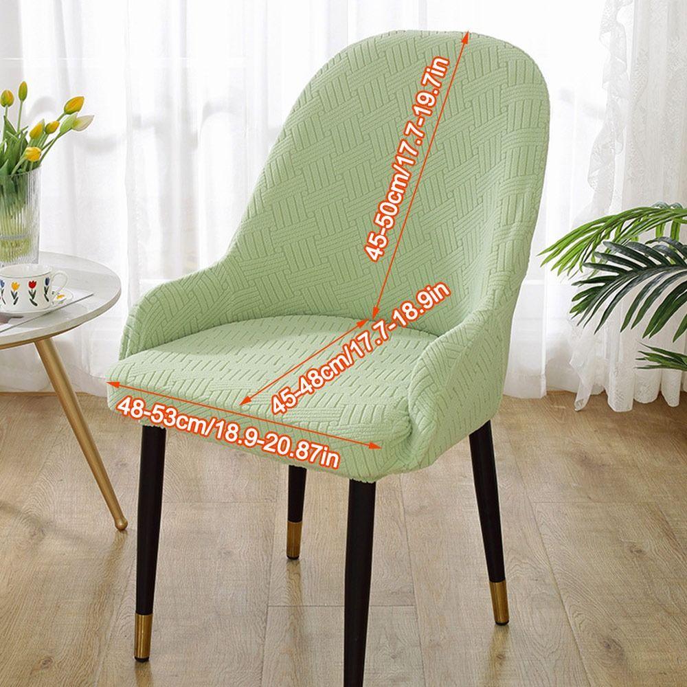 High-elastic Dining Chair Cover Curved Stool Slipcover Integrated Seat Cover  for Home Decoration