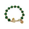 2025 Jadeite Green Jade Rabbit Bracelet: High-End Chinese Style, Year of the Snake, Elegant Women's Niche Beaded Design