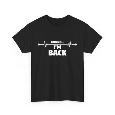 Offene Bypass-Herzoperation Und Ich Bin Zurück EKG Herzschlag T-Shirt