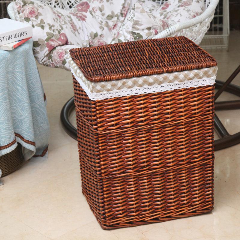 Rattan Woven Storage Basket for Laundry, Toys, or Hot Pot Restaurant Use