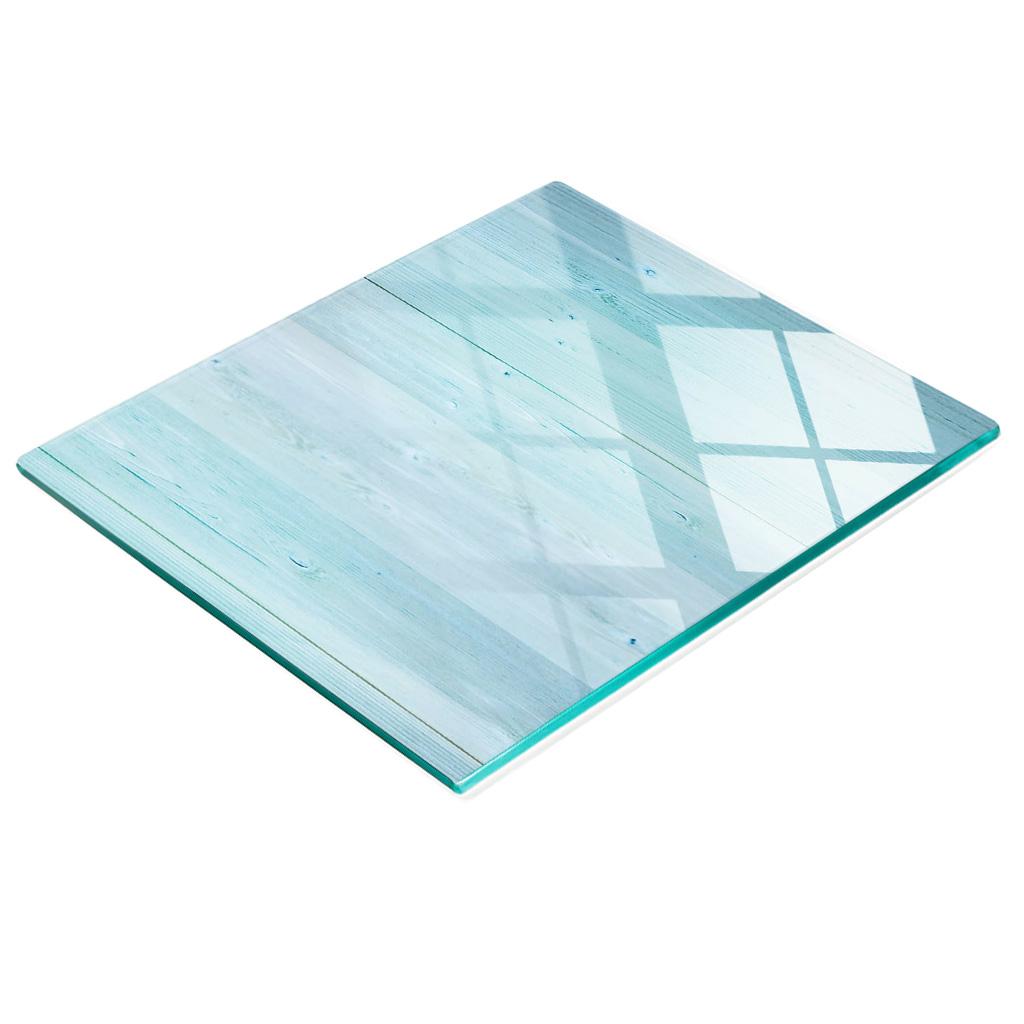 Kitchen Multifunctional Decorative Glass Board Blue Boards 60X52 Cm