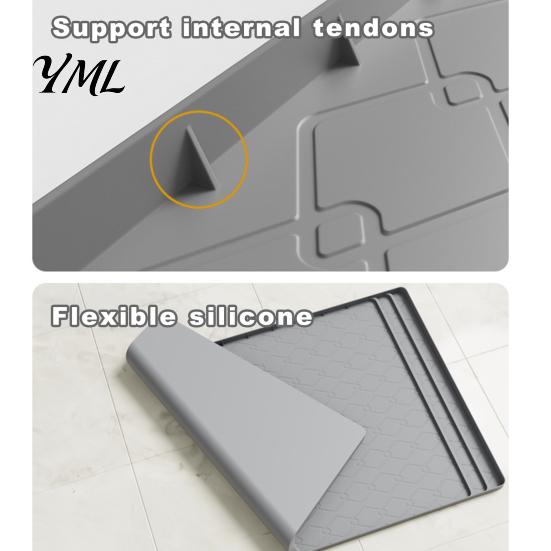 Easy Clean Shelf Liner Silicone under Sink Mat with Raised Edge, Waterproof Leak-Proof Non Heavy Duty Under Slip Cabinet Liner, Oil-proof Washable