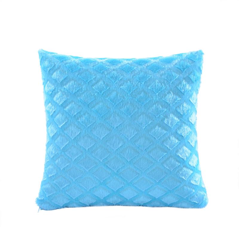 43x43cm Weiche Plüsch Quadratische Kissenhülle Uni Farbe Dekoration für Zuhause Wohnzimmer Sofa Stuhl Sitz