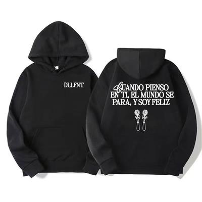 Rapper Dellafuente FIN DE FIESTAS Album Hoodies Men Women Clothing Fashion Retro Sweatshirts Comfort Oversized Hoodie Streetwear