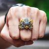 Golden-Winged Garuda Ring: Vintage Ethnic Gemstone with High-End Style