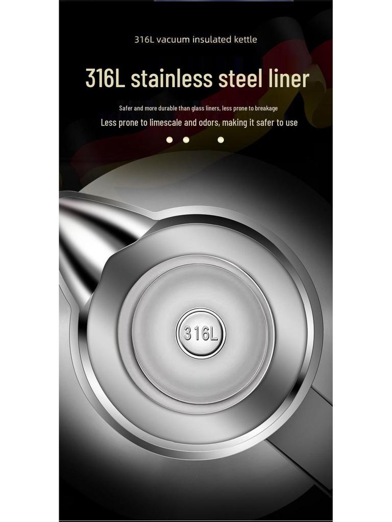 316 Stainless Steel Double-layer Insulated Water Bottle, Anti-scalding, Hot Water Bottle for Home and Commercial Use