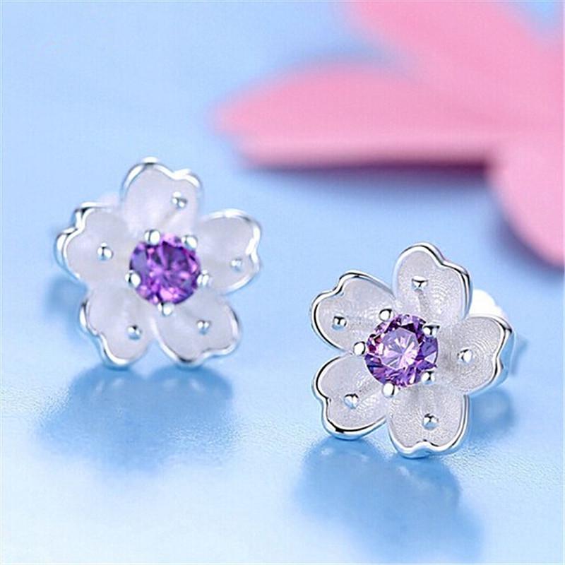 New 925 Silver Stud Earrings AAA Zircon High Quality For Women's Wedding Fine Jewelry Accessories Party Gift
