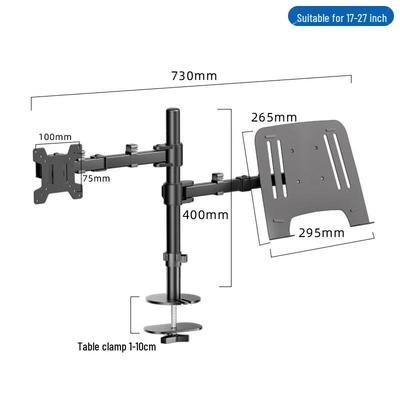 Aokewen Grommet Mount Laptop and Monitor Desk Stand