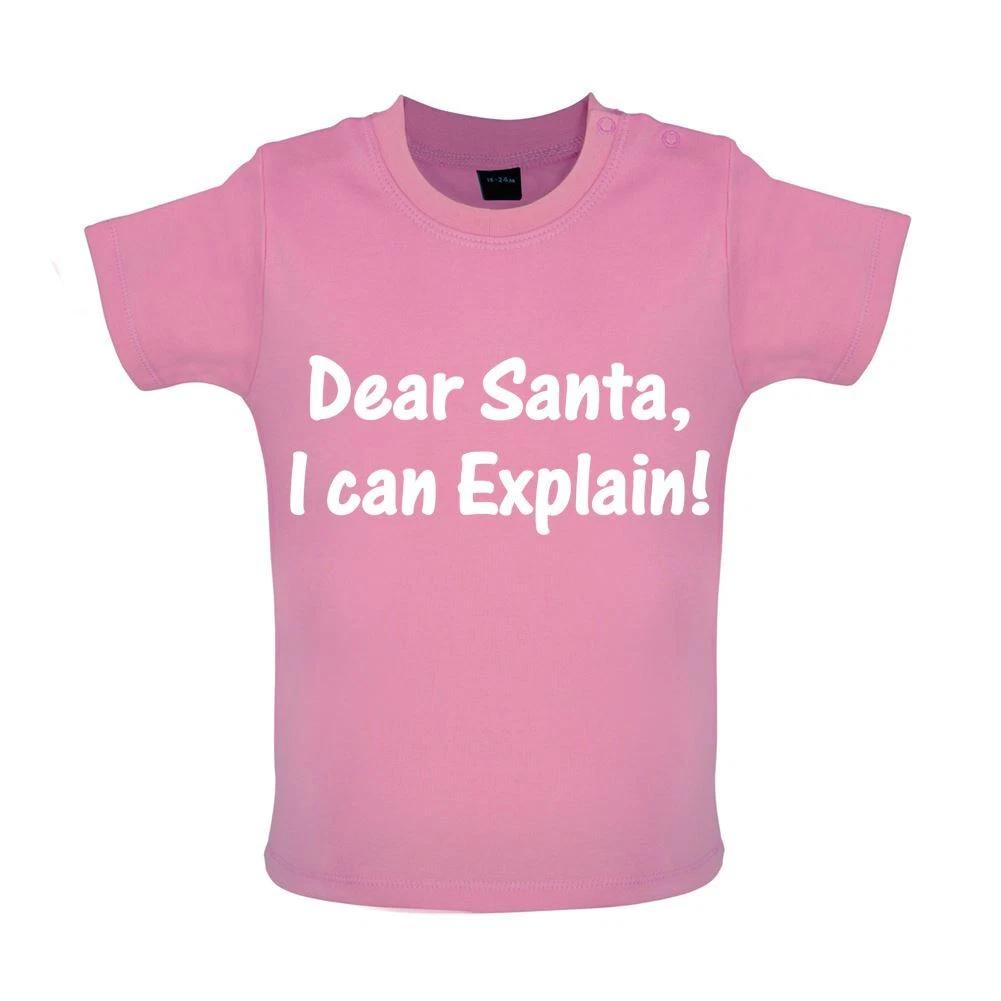 Dear Santa, I Can Explain! - Baby Kids Boys Girls Unisex T-Shirt / Babygrow - Christmas Xmas Secret 110