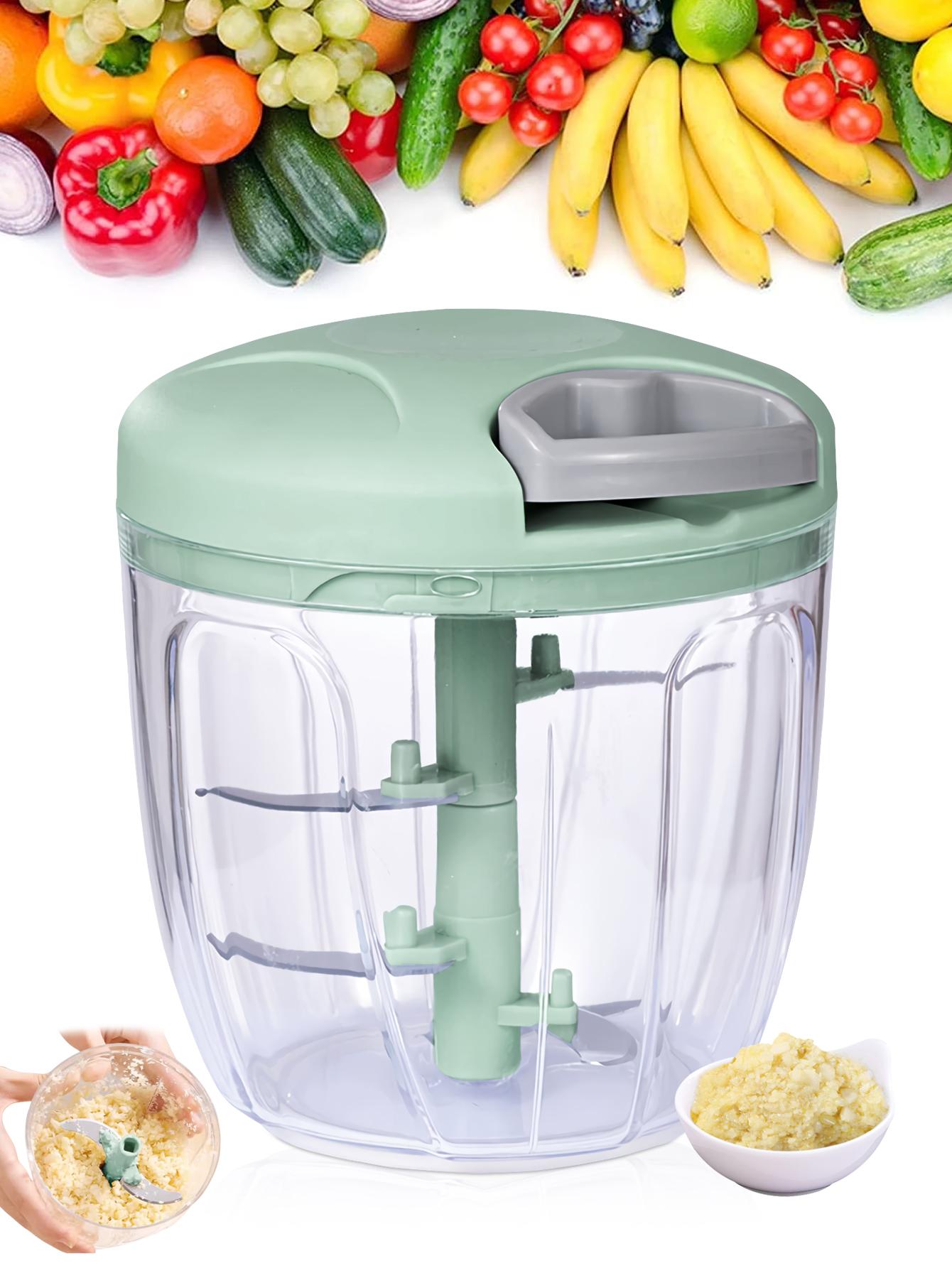 

1Pcs 900ML Manual Ginger Grinder Drawstring Vegetable Chopper Fruit & Vegetable Crusher Handheld Meat Grinder Kitchen Tools зелёный
