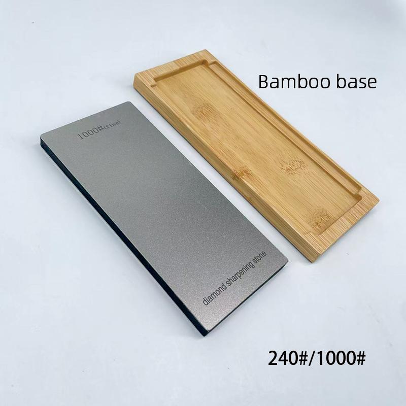 Oboustranný diamantový ostřící kámen Ostřič nožů Brusný kámen Diamantové nástroje S bambusovou základnou Jemné broušení Brusný kámen 170*75MM