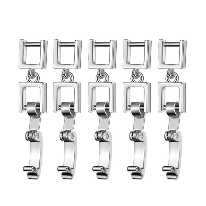 5Pieces Foldover Extension Jewelry Clasp Necklace Bracelet Extenders Craft Jewelry Making Supplies Easy To Use