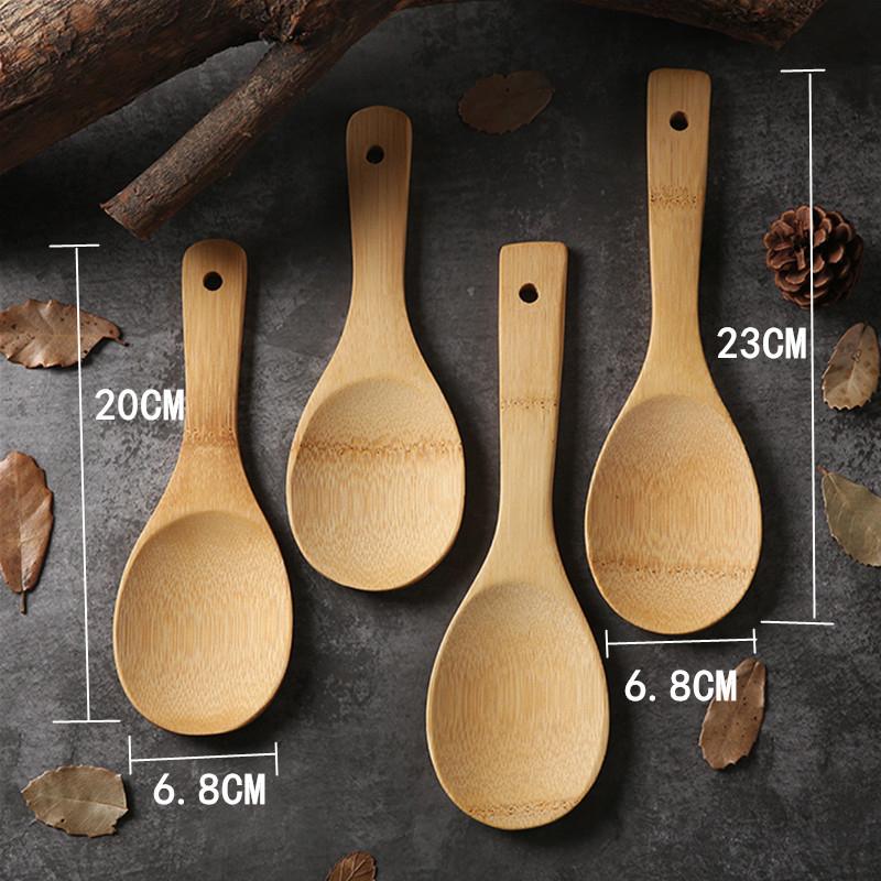 Wood Rice Spoon Wooden Kitchen Spoon Rice Paddle Scoop Ladle Tablespoon Big Serving Spoon Tableware Kitchen Utensils Cooking Too