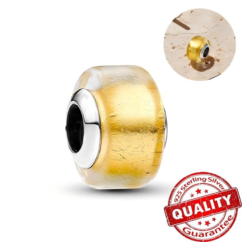 Margele Autentice din Cupru Sterling 925, Sticlă Colorată Murano, Charm Pene, Compatibil cu Brățară Moment, Cadouri Zircon Fin pentru Fete