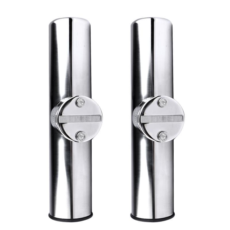 2PCS Boat Accessories marine stainless Boat Stainless Steel Clamp On Fishing Rod Holder Rails 7/8 to 1 Tube yacht accessorie 7744
