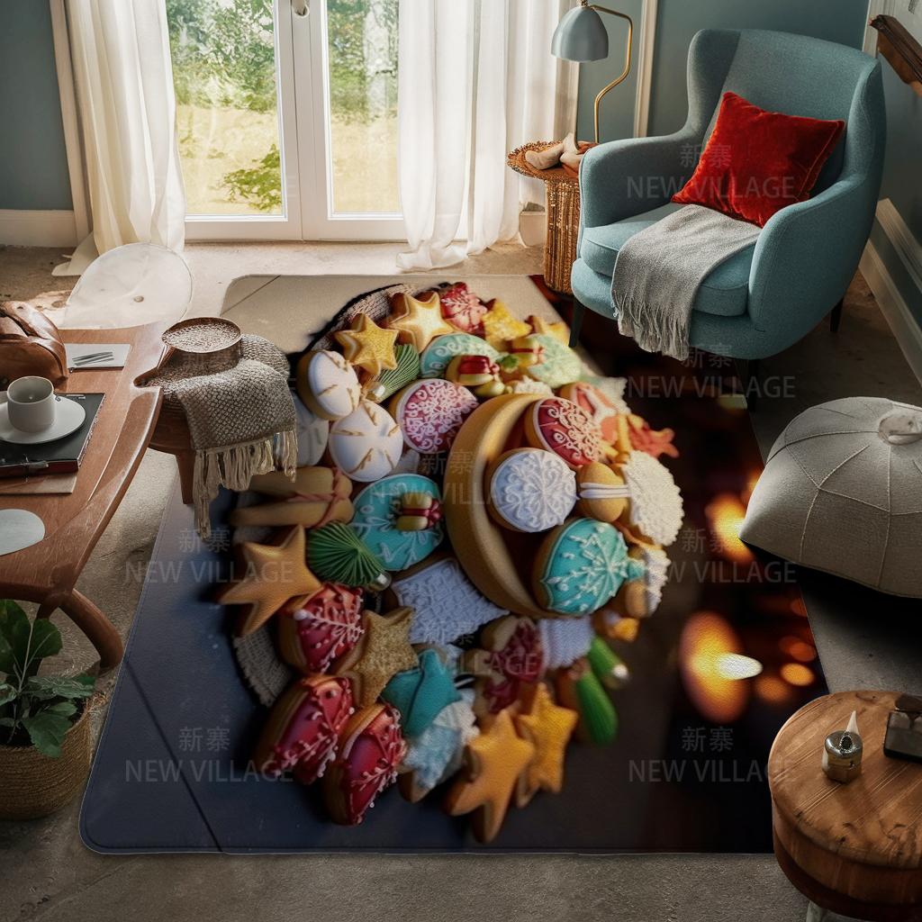 House entrance carpet Home door mat Living Room Bath Foot bathroom non-slip water absorption rugs bath Merry Christmas winter