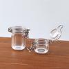 2 Pcs Miniature Storage Jars Doll House Mini Transparent Jar with Lid