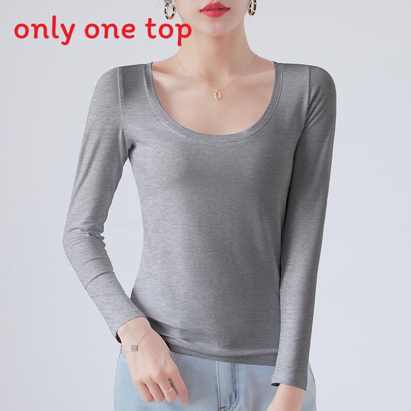 Cotton Crew Neck Slim Fit Long Sleeve Tshirt With Solid Color For Casual Wear