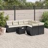 VidaXL Garden Lounge Set with Cushions 9 Pcs, Patio Sofas, Patio Furniture Set, Outdoor Furniture, Black 3253493