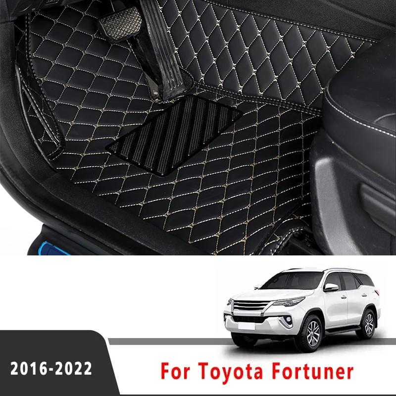 Car Floor Mats For Toyota Fortuner     2018 2017 2016 (5 seats) Auto Accessories Leather Carpet Interior Parts