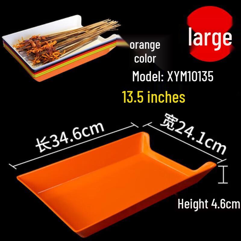 Plastic Rectangular Serving Tray - 10-Piece Set