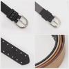Women's Western Suede Belt with Pressed Beads, Trendy Pin Buckle Design