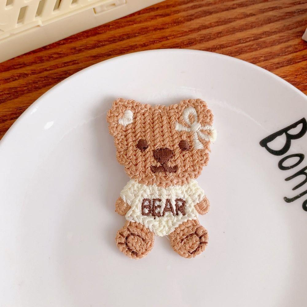 Mini For Clothes Cartoon Clothes Decoration Animal Bear Embroidery Stickers Appliques Patch Badge