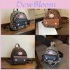 Mini Zaino Hello Kitty Moda Stampa Leopardo Con Chiusura a Zip Per Uso Quotidiano
