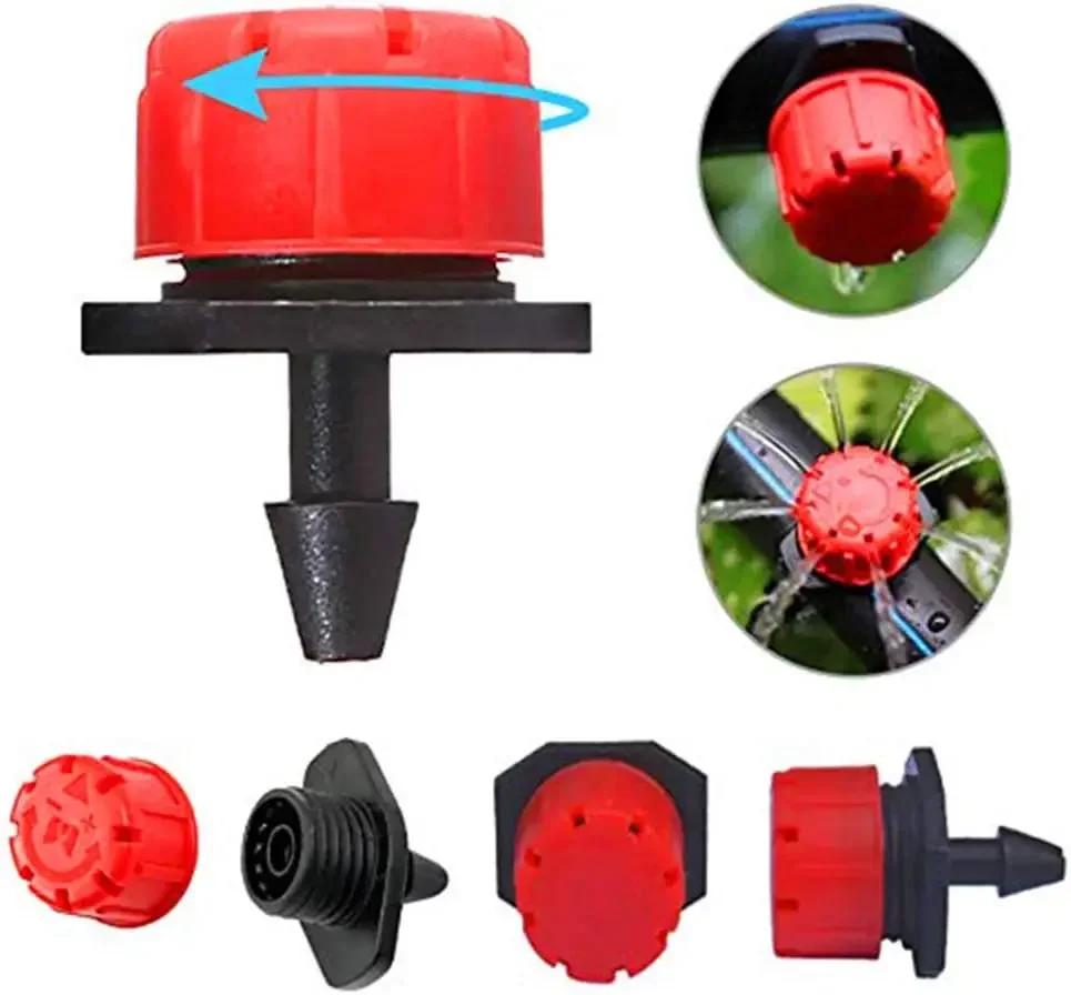 500/50PCS 4/7mm Garden Irrigation Nozzle Adjustable Dripper Sprinkler Emitter Micro Drip Balcony Yard Greenhouse Watering Spray