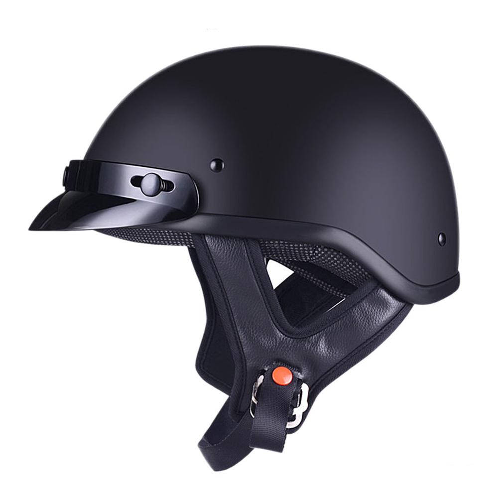 Color : 2 Motorcycle Helmet German Leather Vintage Casco Moto Motorcycle Open Face Retro Half Helmet Chopper Biker Pilot DOT Size S-XXL