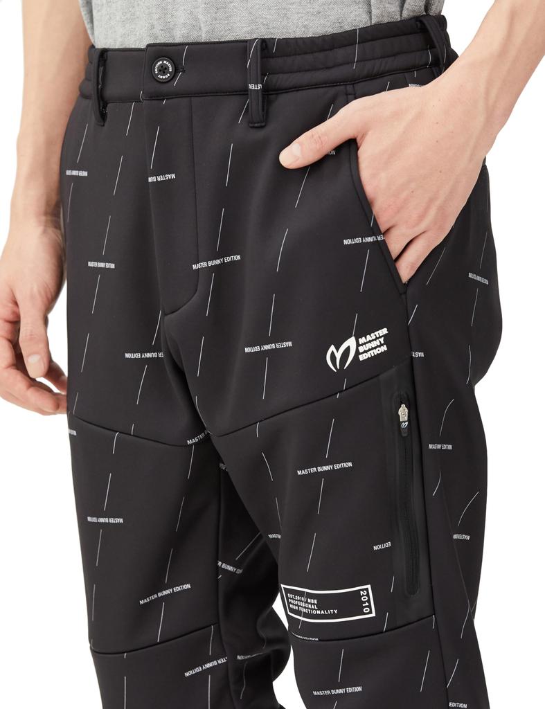 Water Repellent Long Pants Golf Base 4 [Master Bunny] Men's (Square Pattern/Stretch Bonding) / / 758-3231107 011_Black [M]