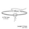 Stainless Steel 26-Letter Bracelet & Anklet with Double-Layer Knotted Snake Bone Chain
