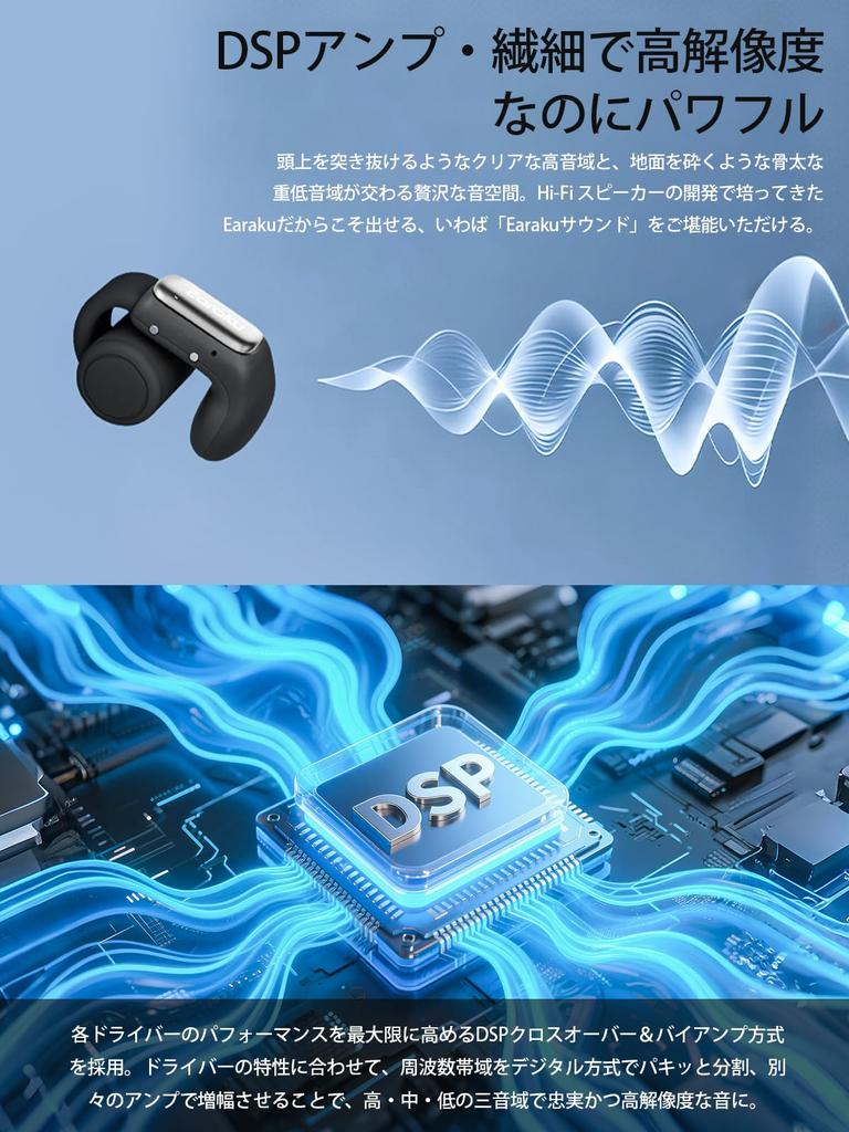 Ultimate Sound Experience Earaku AirCuff Wireless Ear Cuff No Ear No Sound Incus Algorithm Bone Conduction Audio Smart Touch Bluetooth Up to 24 Hours
