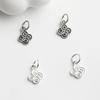 S925 Sterling Silver Chinese Copper Coin Pendant for DIY Crystal Bracelet and Necklace Accessories