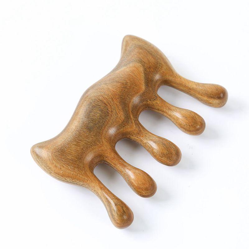 Hair Massage 8 Types Comb 5 Teeth Natural Ebony Comb Head  Handmade Anti Static Comb Meridian Massage ToolFor Massage & Scraping