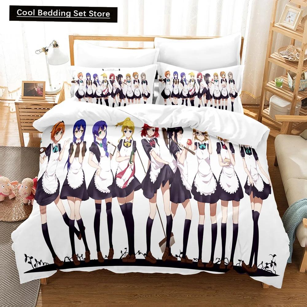 

3D аниме Love Live College Idol Festival комплекты постельного белья пододеяльник с наволочкой Twin Full Queen King постельное белье постельное белье EU single(135x200cm)