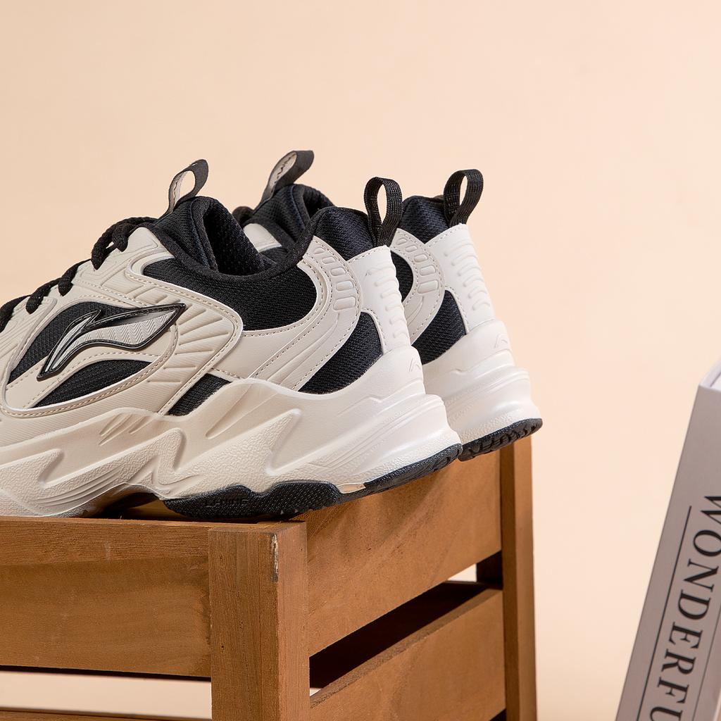 Li Ning Sports Life Kollektion Synthetikleder Modetrend Dämpfung Rückprall Niedrige Form Freizeit-Schuhe Unisex AGLV173-3