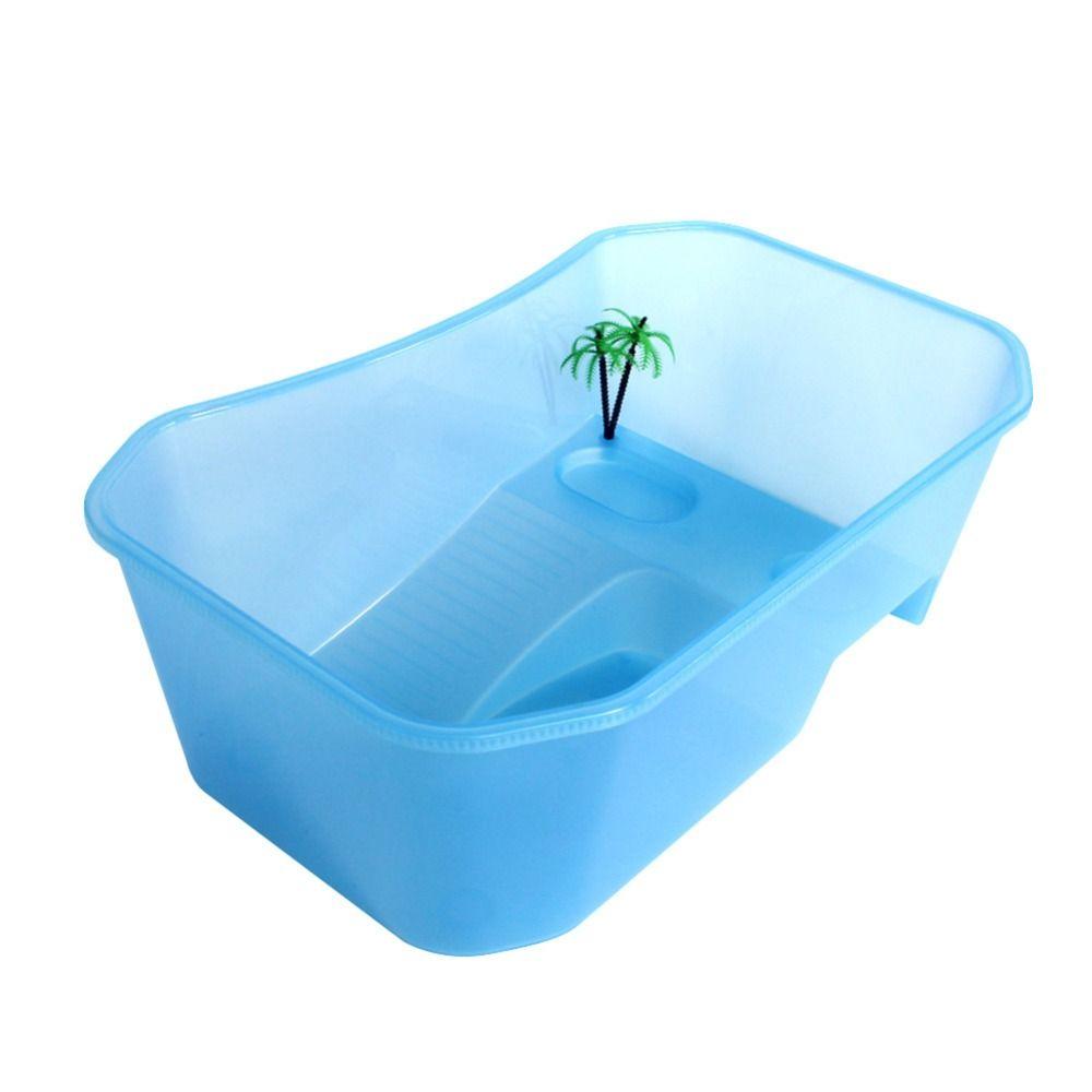 Basking Ramp Turtle Aquarium Open Type Reptile Tank Durable Turtle Vivarium Box  Reptile