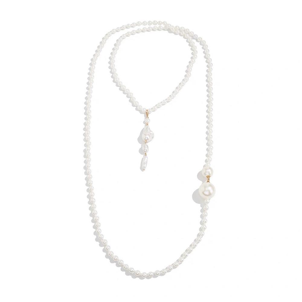 Fringe Sweater Chain Retro Decorative Necklace NEW Long Bead Chain Necklace  Unisex Accessory