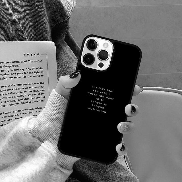 Aesthetic Minimal Quotes Phone Case Cover for iPhone 17 Air 16 16e 15 13 14 11 12 Pro Max Plus coque fundas Shell