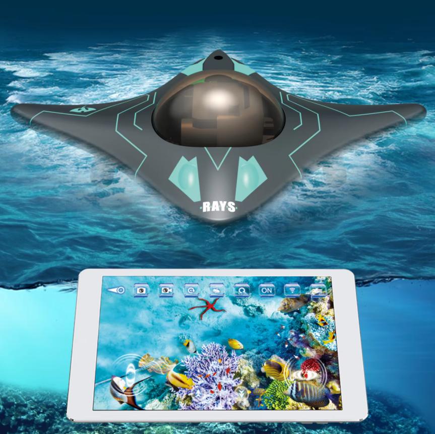 6CH RC Boat Submarine With Underwater Camera Remote Control Wifi FPV Remote Control Boats Radio Control Toys For Boys Kid Gift