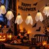 Soft Glowing Ghost Light String Spooky LED String Lights Ghost Themed Decorative Lamp Lights Porch